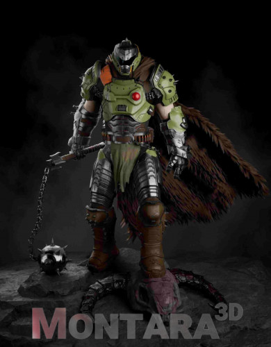 Фигурка Doom Slayer из игры Doom: Dark Ages
